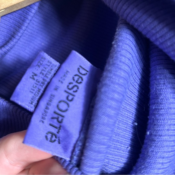 Purple Desporté turtle neck sweater with abstract art design - Picture 2 of 5